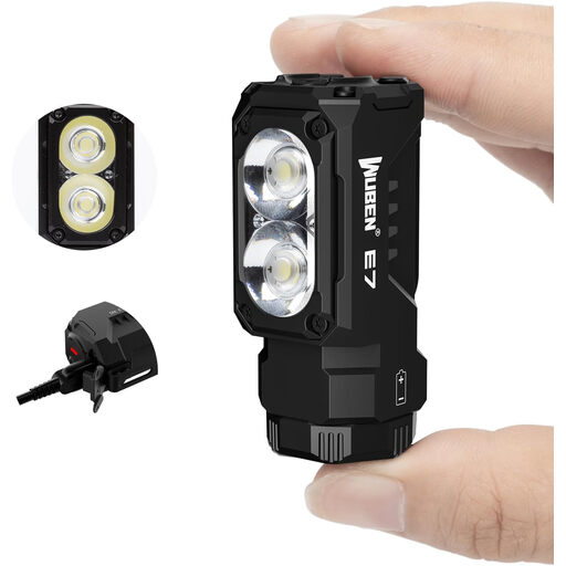 WUBEN E7 1800-Lumen Rechargeable Mini Flashlight with Magnet