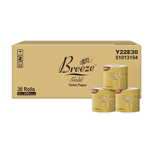 BREEZE GOLD Toilet Roll 3 Ply 30 Rolls