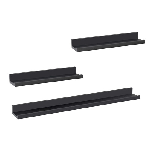 Woltu 3-Piece Shelf Set in Black