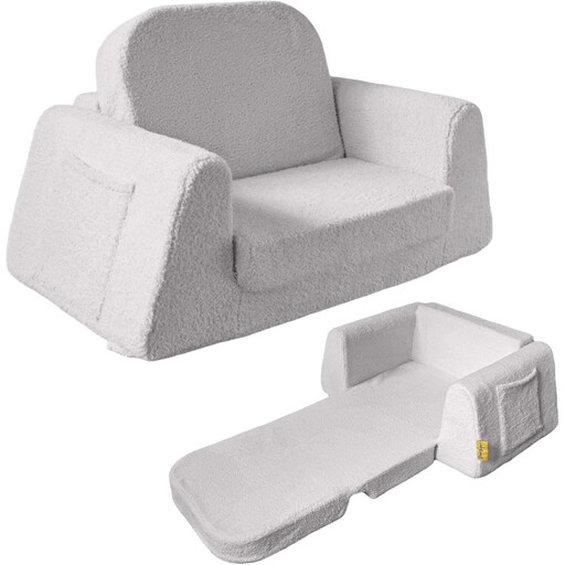 BanaSuper Kids Sofa, 2-in-1 Convertible Toddler Chair, Grey