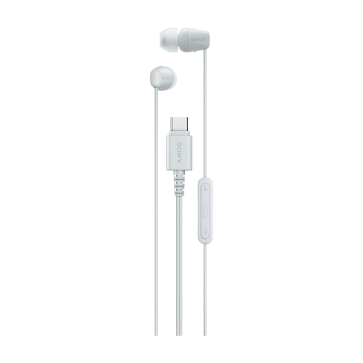 白色款索尼 IER-EX15C USB-C 有线耳机