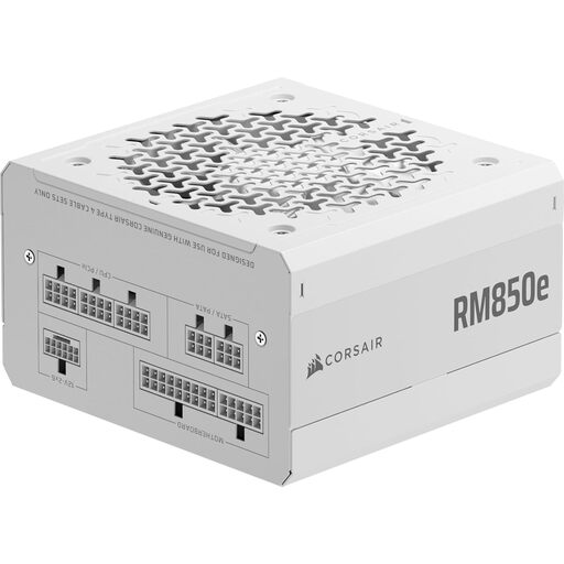 CORSAIR RM850e (2025) 850W Fully Modular ATX 3.1 Power Supply, White