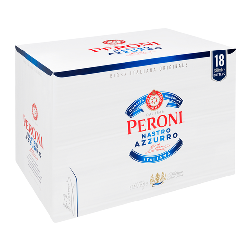 PERONI Nastro Azzurro 啤酒拉格瓶装 18x330ml
