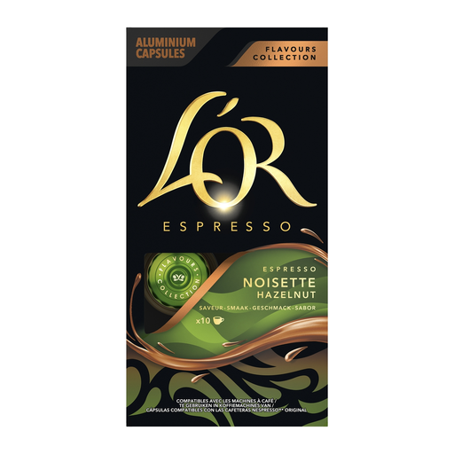 L'OR Café Hazelnut Flavour Capsules Intensity 6