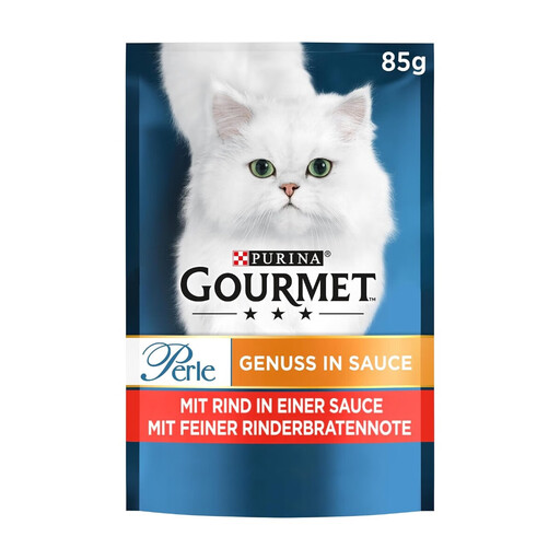 PURINA GOURMET Perle Delight in Gravy Wet Cat Food, with Beef, 26-Pack (26 x 85g)