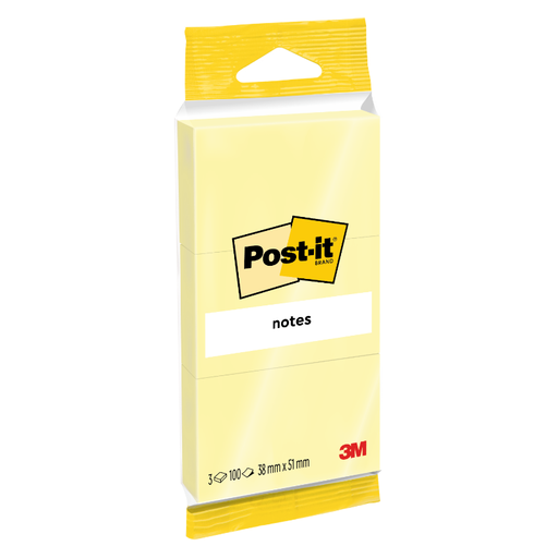 Post-it 便签 亮黄色 38 mm x 51 mm
