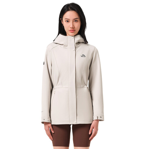 PELLIOT Outdoor Women's Windproof Waterproof Hiking Softshell Jacket White L