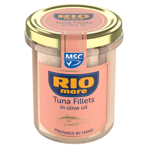 Rio Mare Tuna Fillets in Olive Oil, 180g glass jar