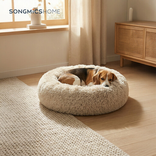 SONGMICS Flauschiges Donut Hundebett