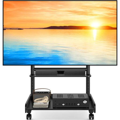 TV Stand on Wheels for 40-86 Inch LCD LED OLED Flat Panel Plasma TVs