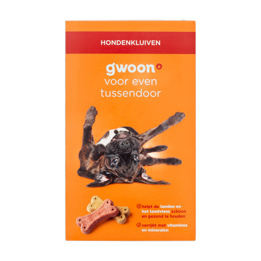 Boîte d'os à mâcher pour chien g'woon 500 g