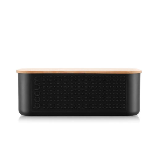 Bodum BISTRO Bread Box Small - Black with Bamboo Lid