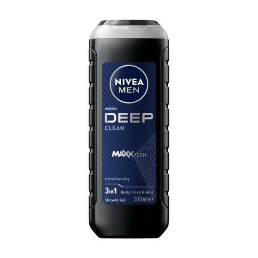 NIVEA MEN Deep Clean Shower Gel - 3-in-1 Shower Gel - 500 ml