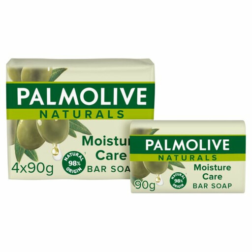 Palmolive Naturals Moisture with Olive Soap Bar - 4 Pack x 90g