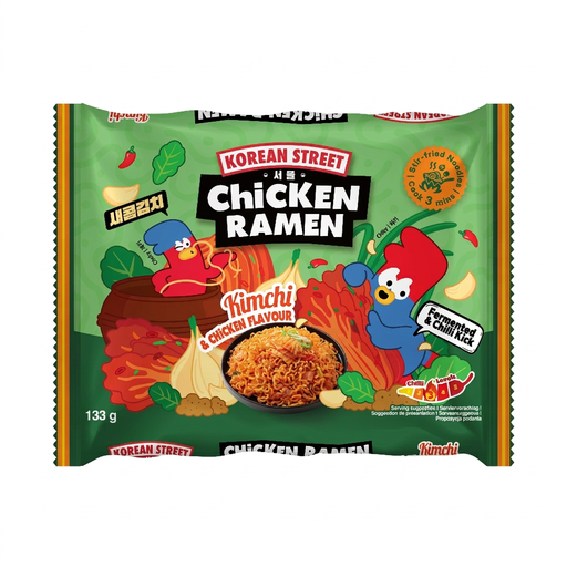 Korean Street Kimchi & Chicken Flavour Ramen 133g