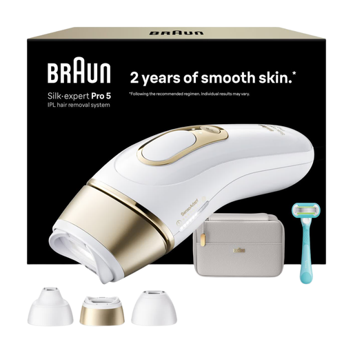 Braun IPL Silk·expert Pro 5, At Home IPL Hair Removal, 3 Attachment Heads, PL5351