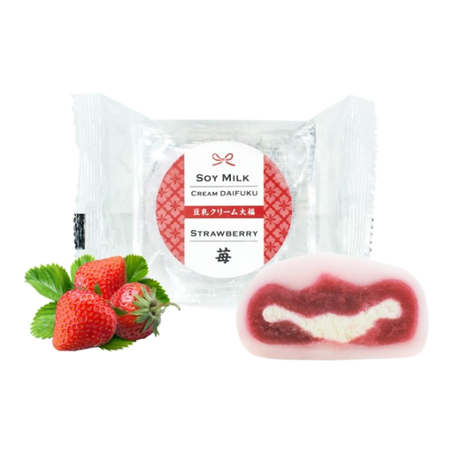 MINATO SEIKA Daifuku Mochi, Strawberry Soy Milk, 60g