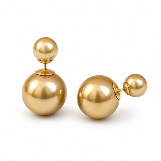 Voxo rAI Gold classic Double Pearl Earrings