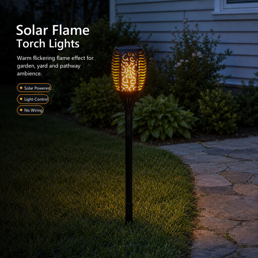 Arlgsite Flambeaux Solaires de Jardin