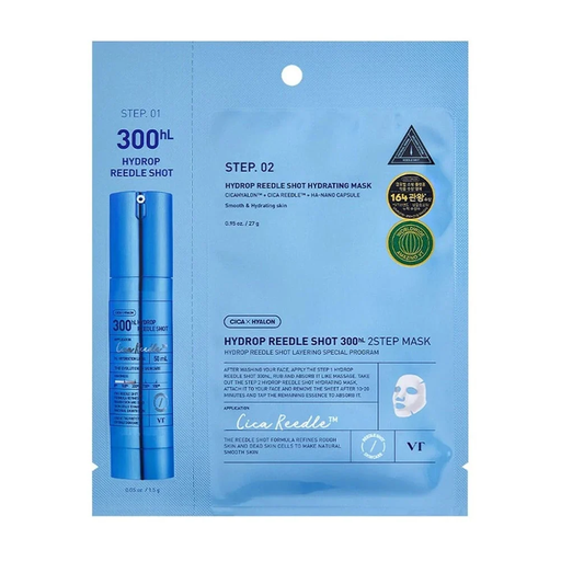 VT COSMETICS Hydrop Reedle Shot 300hL 2-Step Mask 1 Sheet