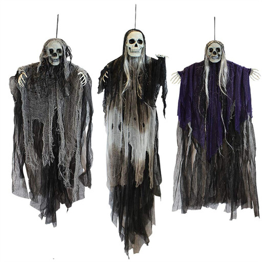 JOYIN 3 Pack Hanging Halloween Skeletons Decorations