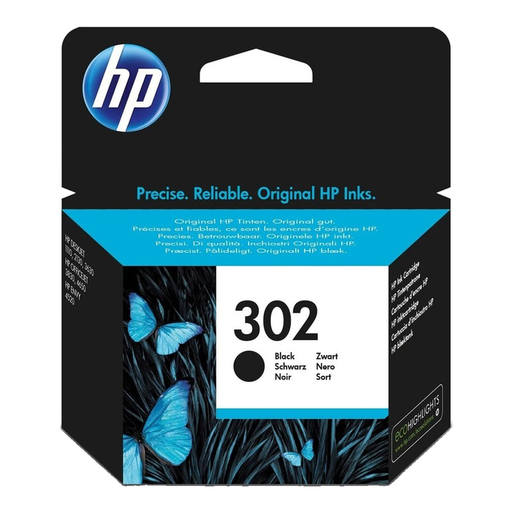 HP 302 Original Ink Cartridge Black F6U66AE#UUS