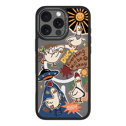 Comma Cultural Series Magnetic Phone Case - iPhone 16 Pro - Playful Duck