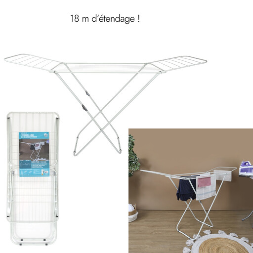 M6 18 m clothes airer with shelf