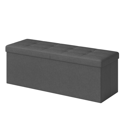 Ochama Foldable Storage Bench with Lid – Slate Grey