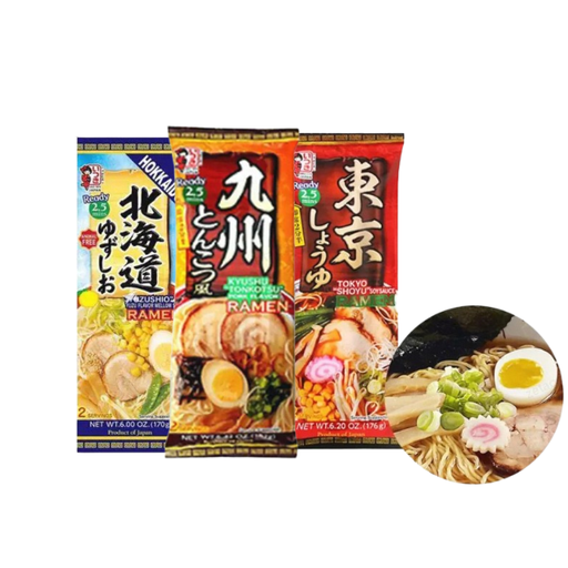 ITSUKI Selection 1 featuring Yuzu Shoyu, Yuzu Shio, and Kyushu Tonkotsu ramen