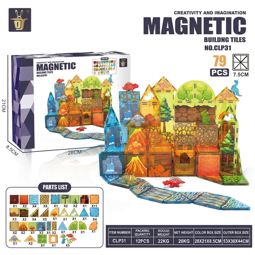 XINQIYUAN Qiyuan Dinosaur Themed Magnetic Tiles Set