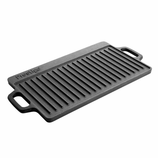 Prestige Cast Iron Pre-seasoned Induction Double Griddle