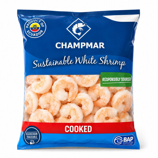 Champmar Vannamei Prawns Cooked and Peeled 31-40 per lb 900g