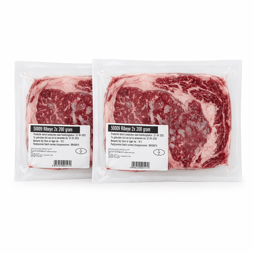 Portioned Rib Eye Steak – 2 x 400 g
