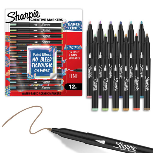 Sharpie Acrylic markers | Fine tip | Pack of 12