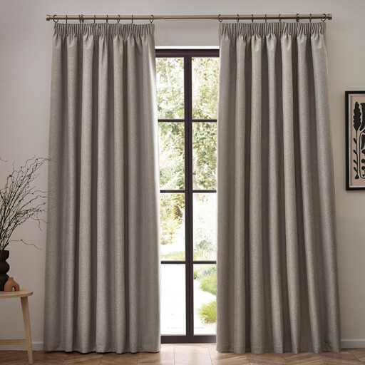 Furn Pencil Pleat Curtains Dawn Blackout Linen