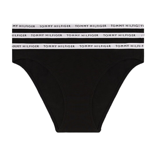 Tommy Hilfiger Women’s RECYCLED ESSENTIALS 3P Bikini Panties - Black/Black/Black SM