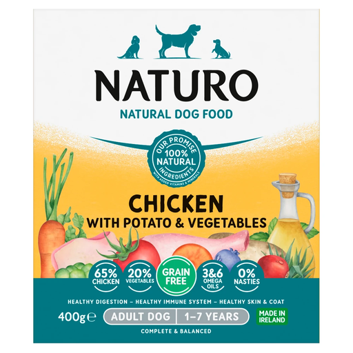 Naturo Natural Pet Food Chicken with Potato and Vegetables Adult Dog