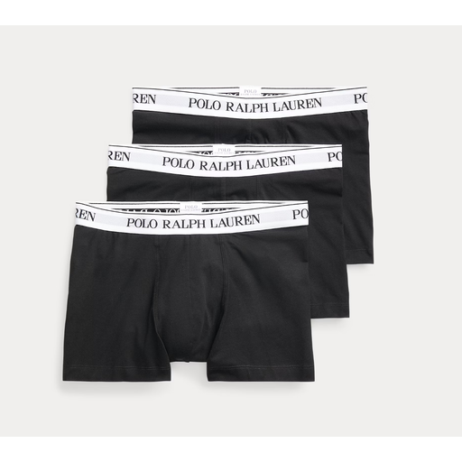 Ralph Lauren Classic Stretch-Cotton Trunk 3-Pack in Black and White