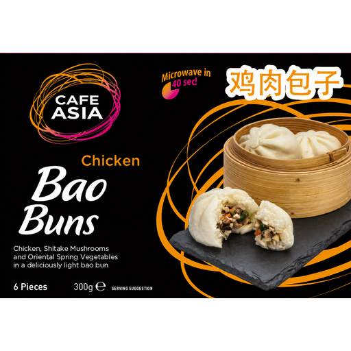 Cafe Asia Chicken Bao Buns 300g