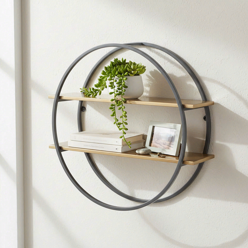 Premier Housewares Kobra Wandregal mit goldenem Finish