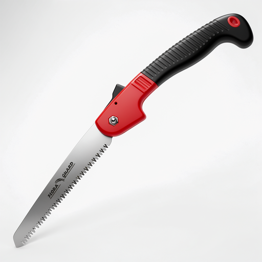 FLORA GUARD Folding Hand Saw, Camping/Pruning Saw with Rugged 7 Professional Folding Saw (Black)