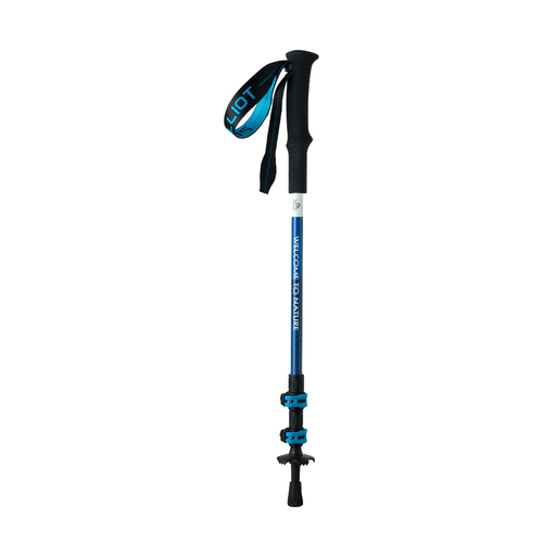 PELLIOT Ultralight Carbon Fiber Trekking Pole – 3-Section Telescopic with EVA Extended Grip, Obsidian Blue