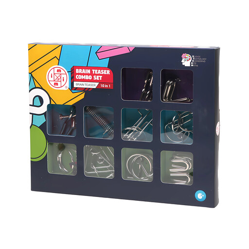 MIMI Educational Toys 10-in-1 Metal Brain Teaser Set