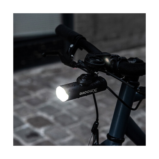 X-Moove Bike Front Light with Power Bank - 3200 mAh Black