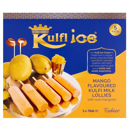 Kulfi Ice Mango Milk Lollies 5pk 350ml