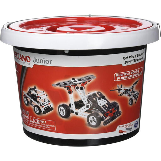 Spin Master Meccano Junior 150 Piece Building Bucket