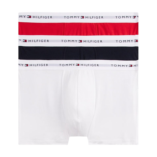 Tommy Hilfiger Men SIGNATURE CTN ESS 3P Trunk – Desert Sky/White/Primary Red – XXL