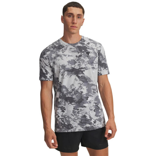 Under Armour Project Rock Printed Men's Short Sleeve T-Shirt in Mod Gray