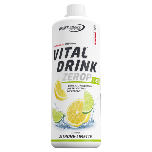 Best Body Nutrition Vital Drink Zero - Lemon Lime - 1000ml Bottle